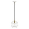 Livex Lighting Geometric Shade 1 - Light Pendant in  White - 3 of 4