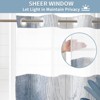Aoibox Blue Watercolor Floral Shower Curtain with Snap-in Fabric Liner, No Hook Design, Sheer Top Window, Waterproof & Washable for Bathroom Decor - 4 of 4