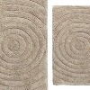 Knightsbridge Stylish And Comfortable Traditional Echo Design 2 PC Cotton Bath Rug Set 20"x30" & 24"x40" Natural - 4 of 4