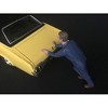 Mechanic Darwin Pushing a Car Figurine for 1/24 Scale Models by American Diorama - 2 of 3