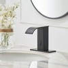 BWE Waterfall Automatic Sensor Touchless Sink Faucet With Pop Up Drain With Overflow & Deck Plate - 2 of 4