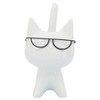 Sagebrook Home 8" Porcelain Kitten Statue - White Kitty with Glasses Decorative Sculpture - Contemporary Creative Home or Office Table or Desktop - 2 of 4