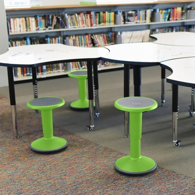 Grassy Green Adjustable Height Wobble Stool for Active Seating