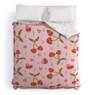 Deny Designs Doodle By Meg Vintage Cherry Print Comforter and Sham Set