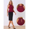 Allegra K Women's Floral Elegant Sweetheart Neck Sleeveless Blouses - 2 of 4
