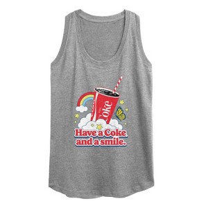 Women's - Coca-Cola - Have A Coke And A Smile Graphic Racerback Tank - 1 of 4