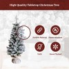 King of Christmas 3ft Flocked Christmas Tree, Queen Flock Artificial Mini Xmas Tree - 4 of 4