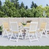 vidaXL Highback Chair Cushions 6 pcs Melange Beige 47.2"x19.7"x1.6" Fabric - 4 of 4