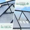 Aluminum-Framed Greenhouse, Heavy Duty Polycarbonate Greenhouse with Quick Setup Structure and Roof Vent, Enhanced Aluminum GreenhouseKit for Outdoor - 4 of 4