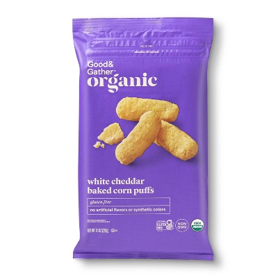 Organic White Cheddar Baked Puffs - 10oz - Good & Gather™