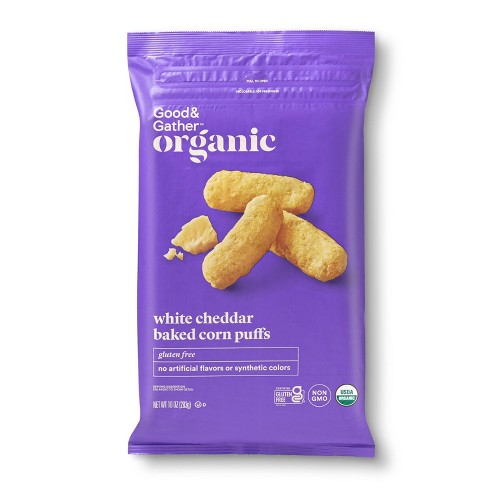 Organic White Cheddar Baked Puffs - 10oz - Good & Gather™ - image 1 of 3