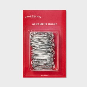 200ct Silver Christmas Ornament Hook - Wondershop™ - 1 of 3