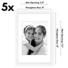 Americanflat 5 Pack of Picture Frames with Mat - Plexiglass Cover - 2 of 4