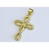 Aria Jeweler Inc Chain with Gold Diamond Infinity Cross - 2 of 4