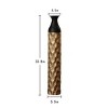 FONTOI Floor Vases Set of 3, 34"/29"/25" Decorative Vases, Glazed Metal Center Vase for Living Room Foyer Corridor, Black&Gold, 5.5"*33.8"*5.5" - 3 of 4