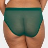 Curvy Couture Women's Mesh High Cut Brief Panty Sunset Glow - 4 of 4