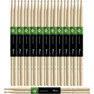 Stagg 12-Pair American Hickory Drum Sticks Wood Tip - 1 of 2