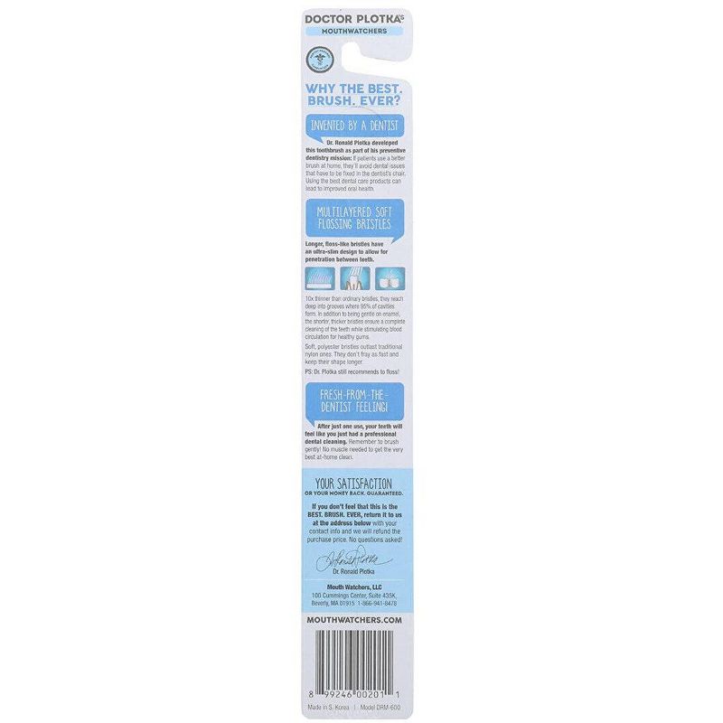 Doctor Plotka's Mouthwatchers Soft Bristle Adult Toothbrush Blue - 6 ct, 3 of 6