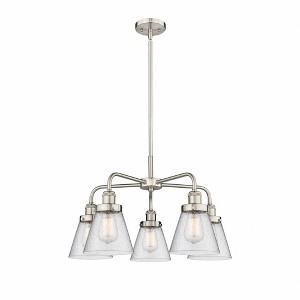 Cone - 5 Light Stem Hung Chandelier In Art Deco Style-14.75 Inches Tall and 24.25 Inches Wide - 1 of 1
