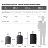 FURNIinspire Bag And Luggage Sets Hard Shell 3 Piece Suitcase Set, Travel Luggage Business Suitcases with Wheels, Black, 19.88"*10.63"*29.92" - 3 of 4
