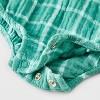 Baby Boys' Tank Romper - Cat & Jack™ Teal Blue - 4 of 4