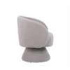 Modern Swivel Barrel Chair, Upholstered Accent Chair with Backrest and Lumbar Pillow for Living Room or Reading Room - 4 of 4