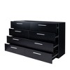 Karl Home 8-Drawer Black Particle Board 55.12in. W Chest of Drawer - 2 of 4