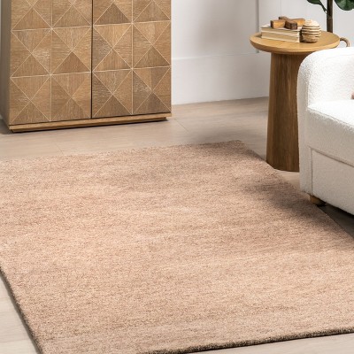 Tan Handmade Wool Non-slip Runner Rug 2' 6" x 8'