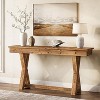 Tribesigns 63-Inch Solid Wood Console Table, Farmhouse Entryway Table with X-Shaped Legs for Living Room, Behind Sofa, Hallway, Easy Assembly - 2 of 4