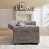 58.27" Chenille Functional Loveseat Sofa Bed with Armrests, Storage & USB - 3 of 4