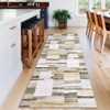 Washable Modern Geometric Patchwork Print Living Room Rugs, Soft Ultra Thin Non Slip Bedroom Carpet for Dining Room Home Office - 3 of 4