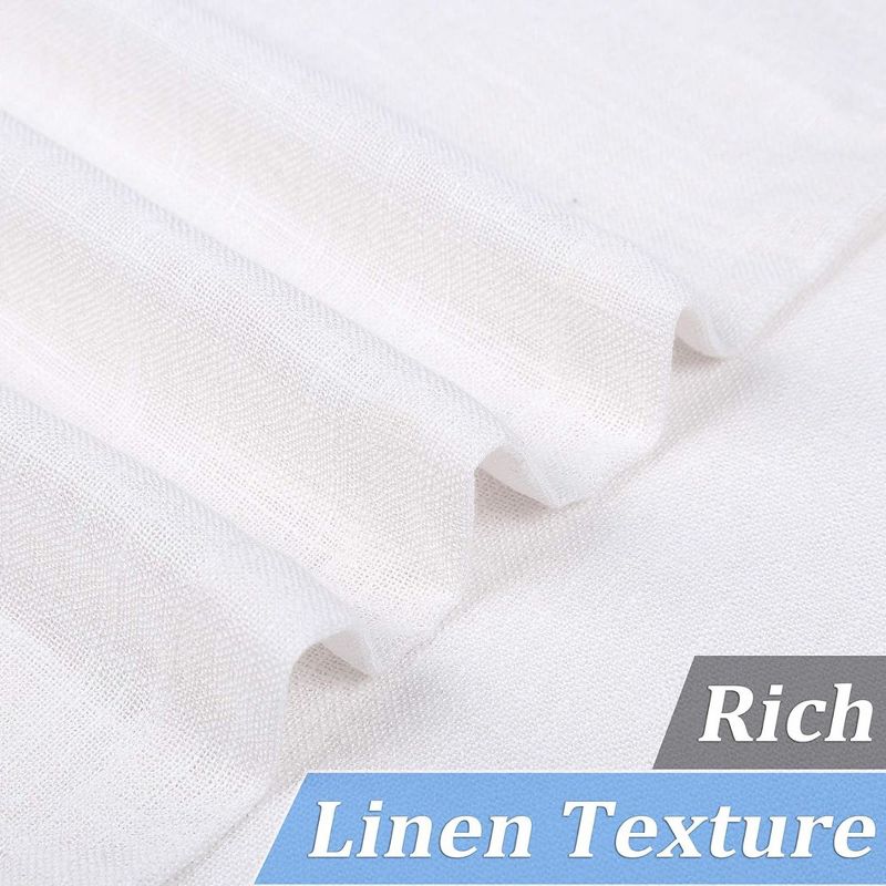Faux Linen Textured Semi-Sheer Kitchen Tier Curains, 4 of 5
