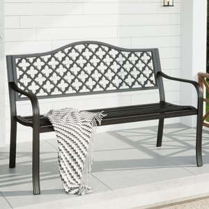 Captiva Designs Two Seat Cast Steel Garden Bench - 1 of 4