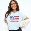 Simply Sage Market Watercolor Flag Coquette Garment Dyed Tee - 2 of 4