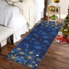 Christmas Snowflake Area Rug with Non-Slip Backing, Machine Washable Low Pile Carpet for Living Room and Bedroom Holiday Decor - 3 of 4