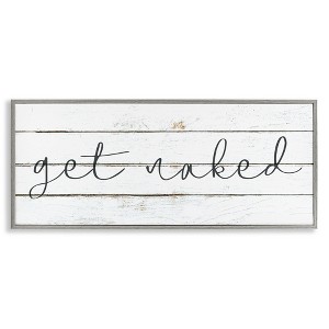 Stupell Industries Get Naked Minimal Planks, 24" x 10" - 1 of 4