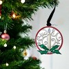 Slickblue Exquisite 3D Candle Wreath Ornament with Tag - Perfect for Holiday Decorating - 2 of 4
