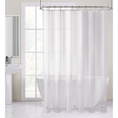 Carnation Home "Pockets" PEVA Shower Curtain in Frosty Clear 