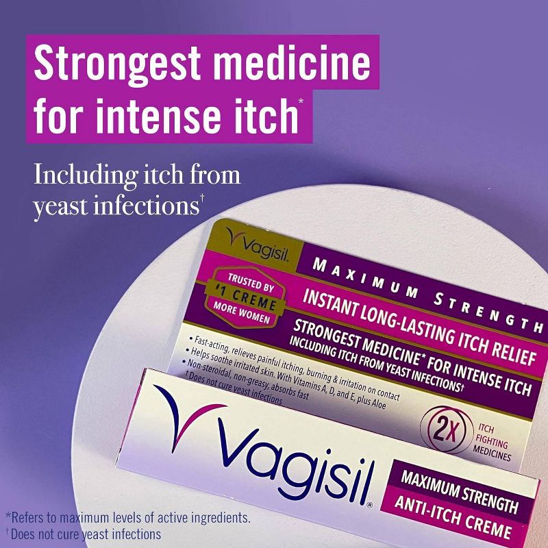 Vagisil Maximum Strength Feminine Anti-Itch Cream - 1oz, 5 of 11