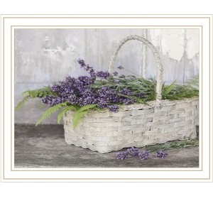 HomeRoots My Lavender White Framed Print Wall Art - 1 of 4