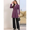 INSPIRE CHIC Women's Winter Double Breasted Lapel Neck Long Sleeve Outerwear Overcoat - 4 of 4