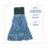 Boardwalk Looped End Mop Kit, Medium Blue Cotton/Rayon/Synthetic Head, 60" Yellow Metal/Polypropylene Handle - image 2 of 4