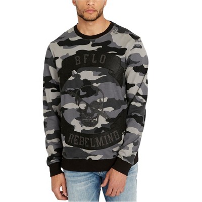 Buffalo David Bitton Mens Camouflage Applique Sweatshirt