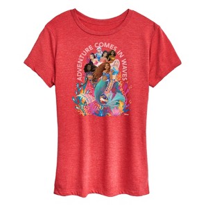 Women's - Disney - Adventure Comes In Waves Short Sleeve Graphic T-Shirt - 1 of 4