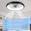 KWPZQEB Ceiling Fans with Lights, Modern Ceiling Fixture with 6 Wind Speeds, Dimmable LED, Black Fandelier Ceiling Fans for Bedroom - 3 of 4