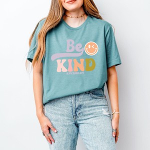 Simply Sage Market S.W.Smiley Be Kind Smiley Face Short Sleeve Tee - 1 of 4