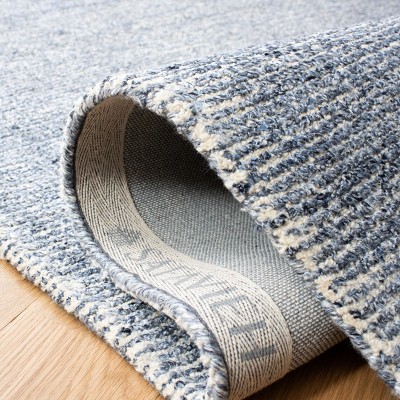 Himalaya 8' Square Blue Wool and Viscose Handmade Rug
