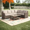 Courtyard Casual Capri 5 pc Sectional Set with Armless Middle Extension - 2 of 4