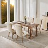 PDTEND Mid-Century Dining Chairs Set of 2 with Snow Velvet Fluffy Fabric - 4 of 4