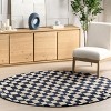 Nuloom Dominique Abstract Checkered Fringe Area Rug - 2 of 4